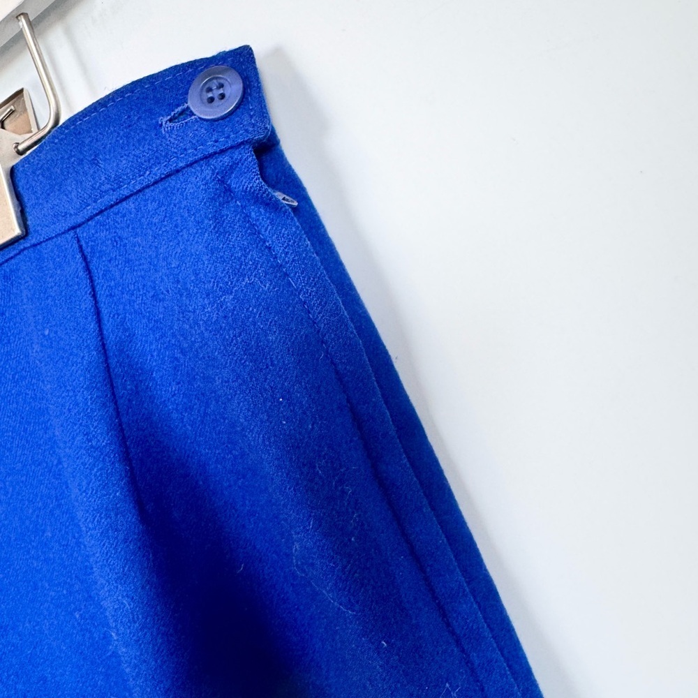 Vintage Pendleton Wool Blue Midi Pencil Skirt Size 14 - Picture 3 of 11
